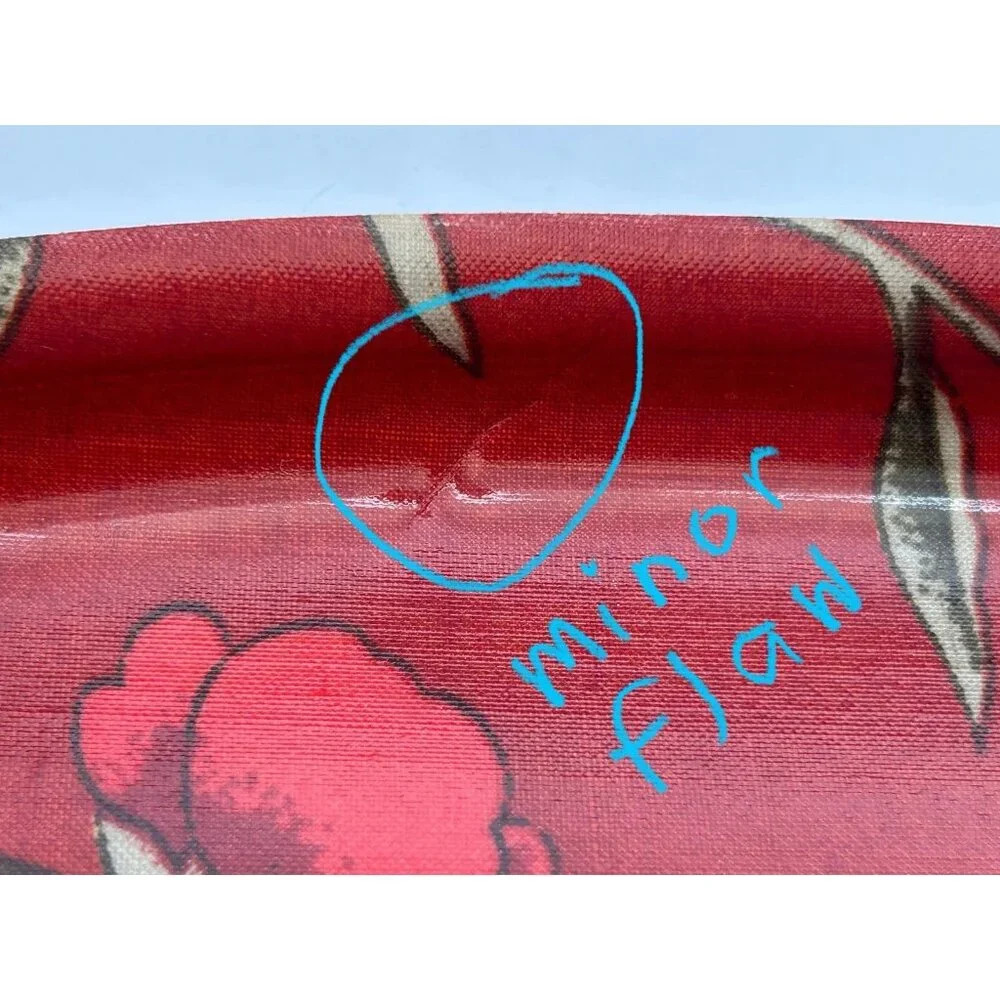 6 Plates Match Mates International Laminations Floral Red Luncheon Fancy Picnic - Picture 7 of 13